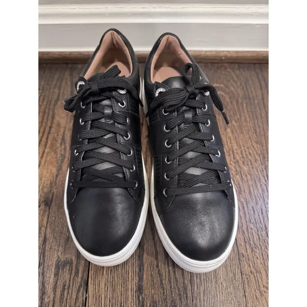 Linea Paolo Jett Platform Sneaker Shoes Lace-Up Women's Black Size 9